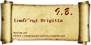 Izményi Brigitta névjegykártya