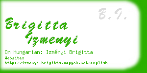 brigitta izmenyi business card