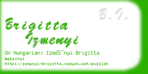 brigitta izmenyi business card